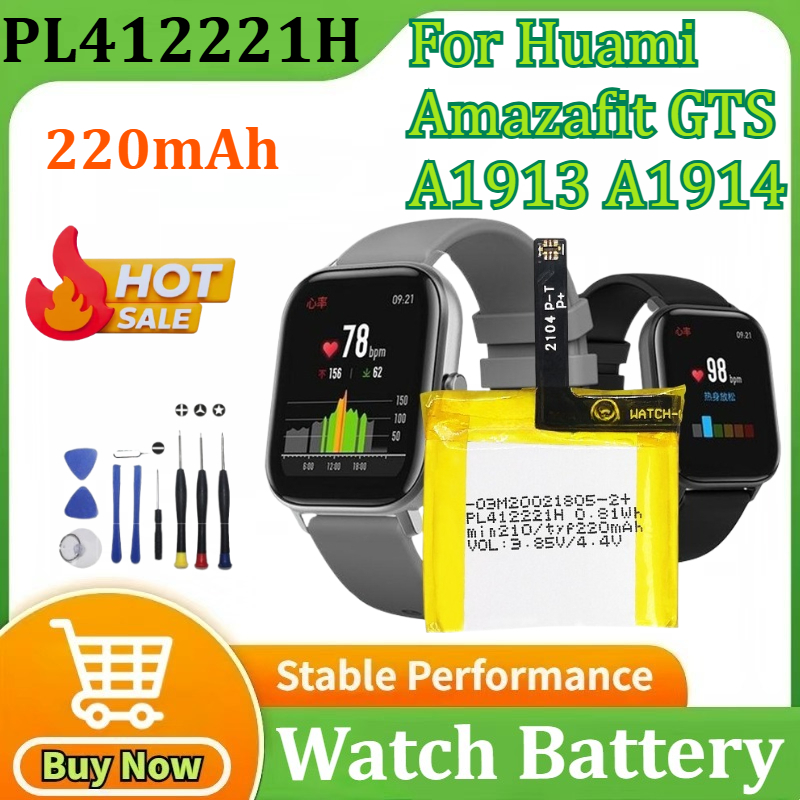 Smartwatch A1914 - Baterai PL412221H untuk Baterai Jam Tangan