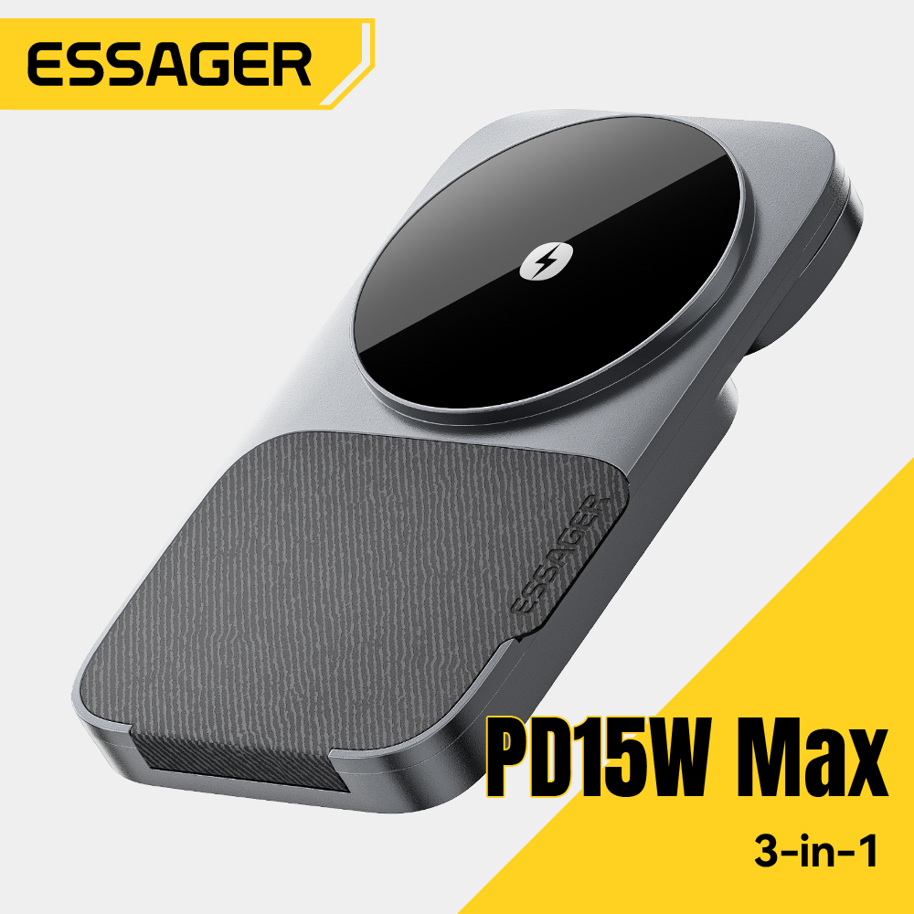 Smartwatch Ac - Essager 3-in-1 Pengisi Daya Nirkabel Lipat