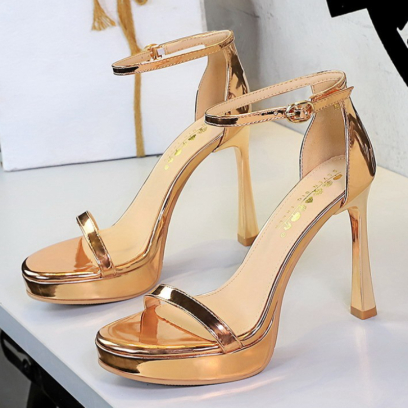 Leather Classic Strap - Sepatu Wanita Hak Tipis Baru, Model