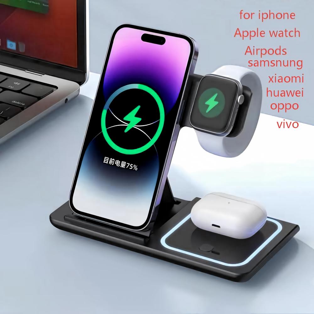 Smartwatch Ac - Dudukan Pengisi Daya Nirkabel 3 in