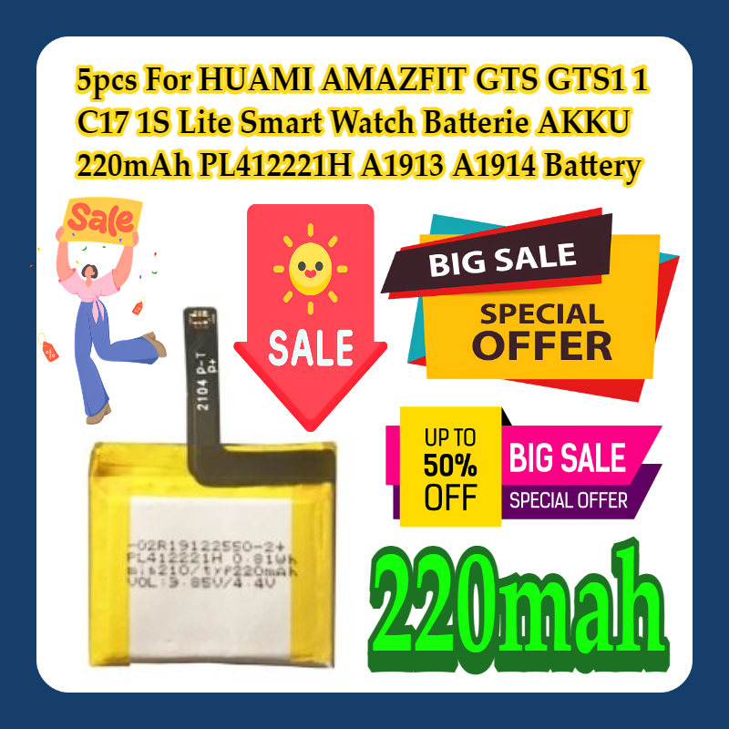 Smartwatch A1914 - 5 Buah untuk HUAMI AMAZFIT GTS