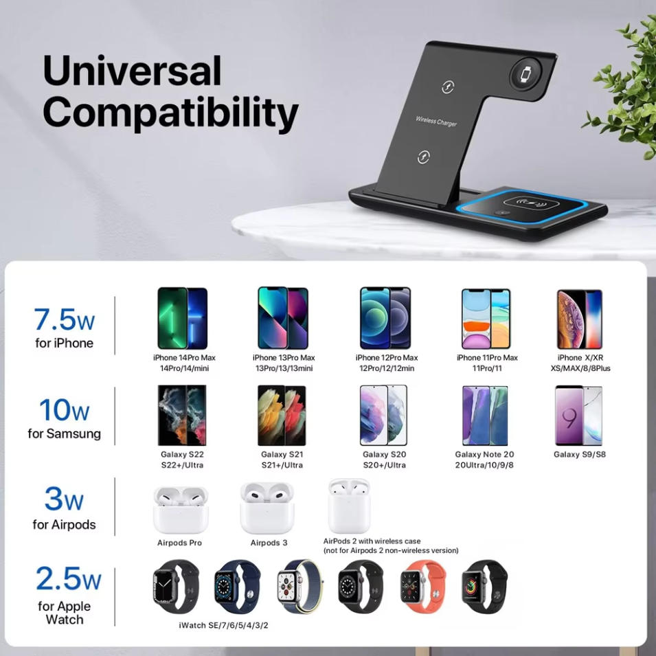 Stasiun Pengisian Daya Nirkabe - Smartwatch Ac ulasan dan harga