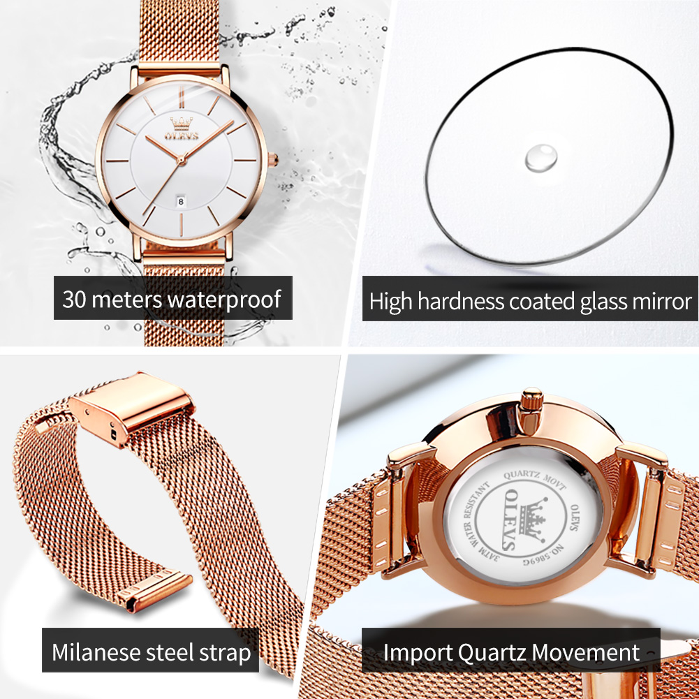 OLEVS Jam Tangan Wanita 5869 J - Accessories With Watch ulasan dan harga