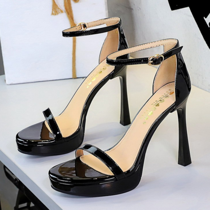 Sepatu Wanita Hak Tipis Baru,  - Leather Classic Strap ulasan dan harga
