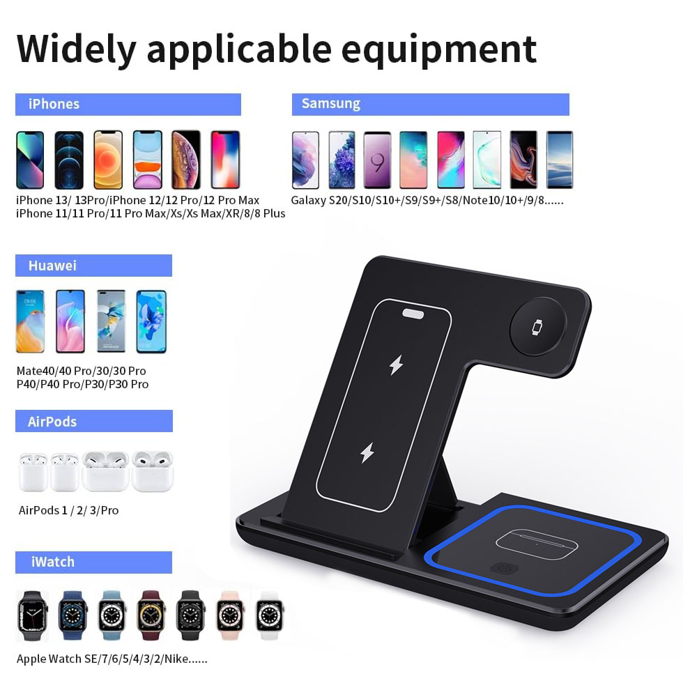 15W 3 in 1 Pengisi Daya Nirkab - Smartwatch Ac ulasan dan harga