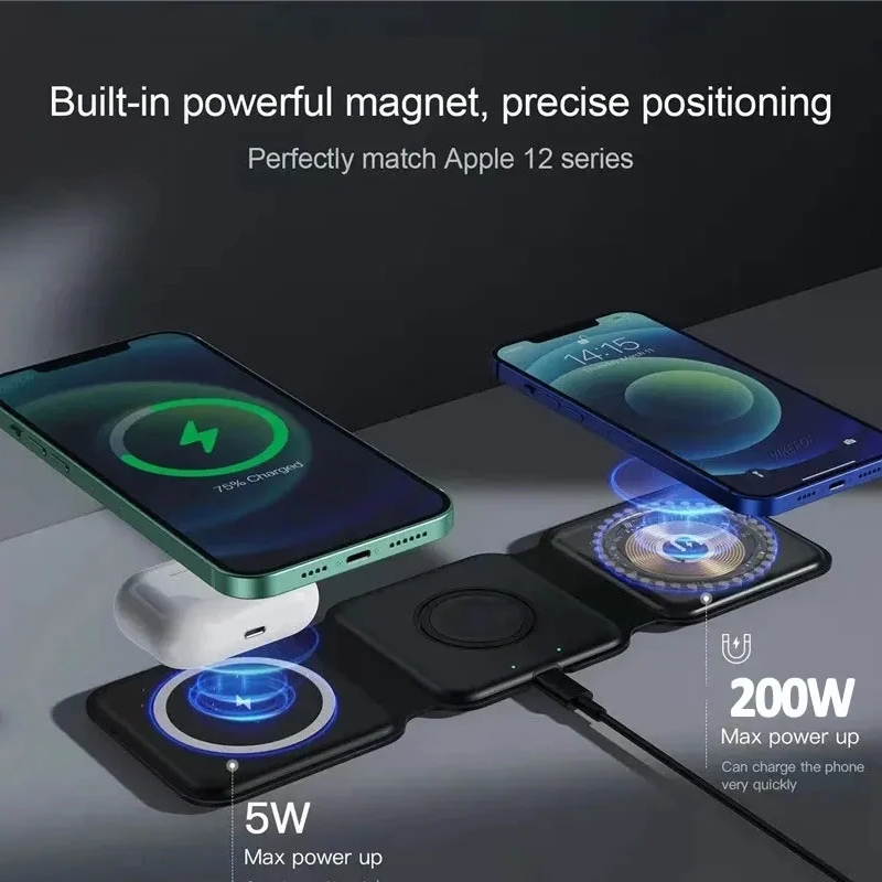 3 in 1 Pengisi Daya Nirkabel M - Smartwatch Ac ulasan dan harga