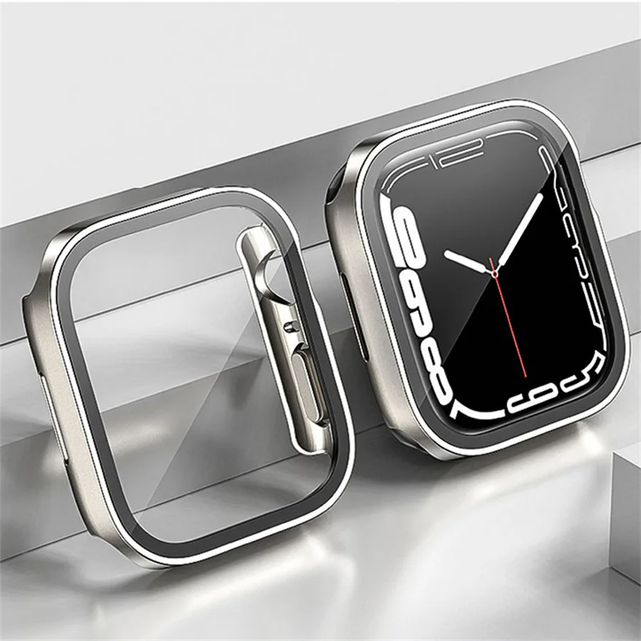 Kaca + penutup untuk Apple Wat - Smartwatch Watch Accessories For Women ulasan dan harga