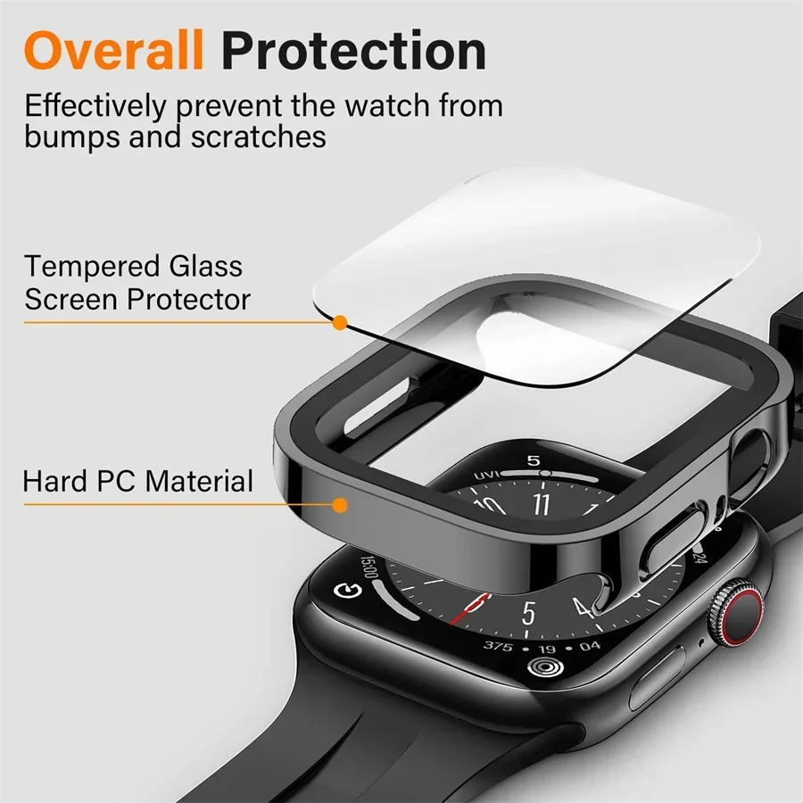 Kaca + penutup untuk Apple Wat - Smartwatch Watch Accessories For Women ulasan dan harga