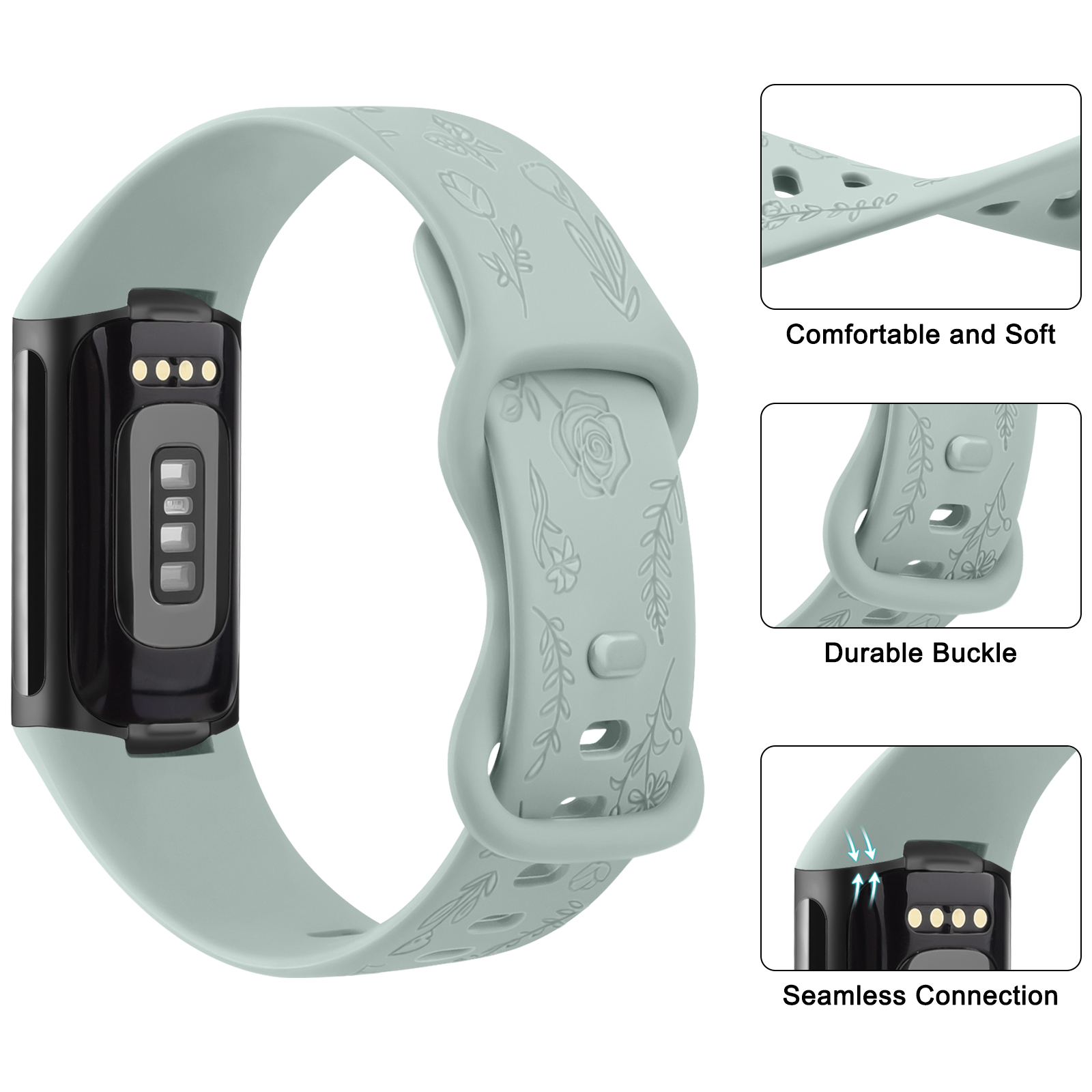 Tali jam tangan ukir bunga unt - Silicone Band Replacement ulasan dan harga