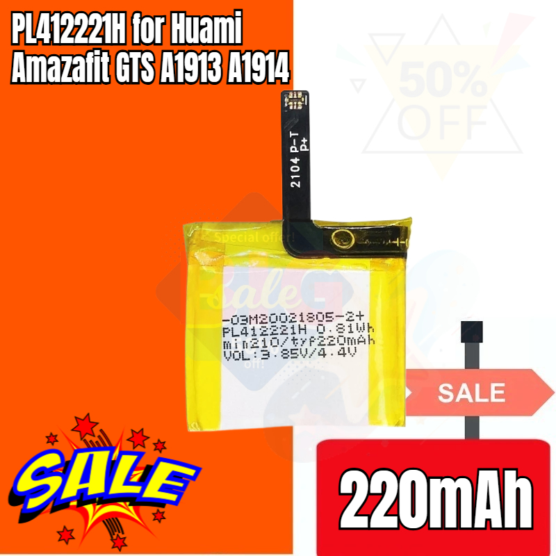 PL412221H 220mAh untuk Huami A - Smartwatch A1914 ulasan dan harga