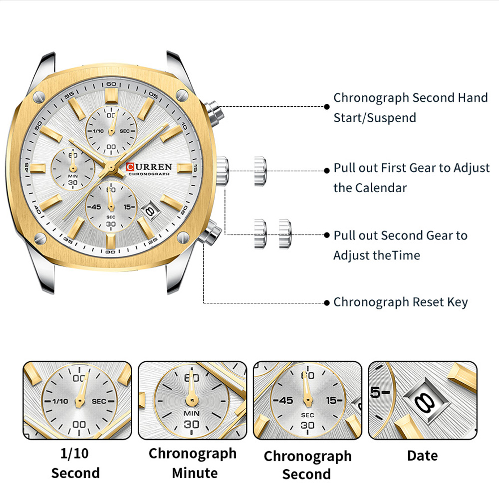 CURREN Jam Tangan Olahraga Pri - Accessories With Watch ulasan dan harga
