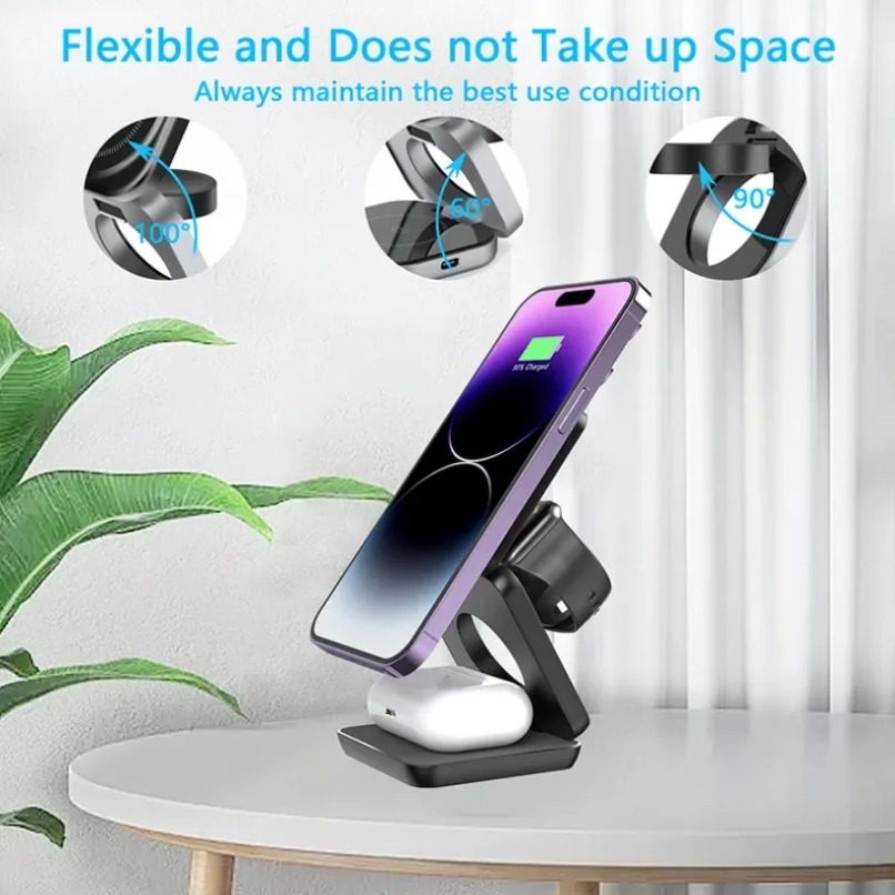 3 in 1 Pengisi Daya Nirkabel M - Smartwatch Ac ulasan dan harga